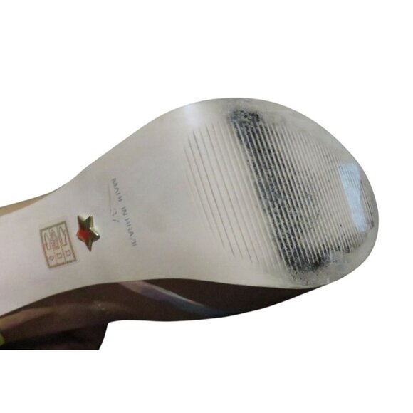 KURT GEIGER Esme Brazilian Leather Neon Spiked Platform Stilettos 37 or 7 - Picture 10 of 12